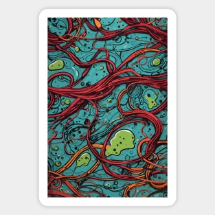 Comic Book Surreal Splatter Design Magnet